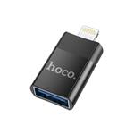 Adapter OTG HOCO UA17 z USB na Lightning (iPhone) konektor, černá