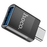 Adapter OTG HOCO UA17 z USB na USB-C konektor, černá