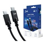Data kabel 3mk Hyper USB-C/USB-C (PD), 4K60H, 100W, 5A, 1m