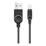 Data kabel ALIGATOR USB - microUSB Black pro Aligator R5/ RX430 - s prodlouženým konektorem microUSB