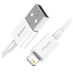 Data kabel BASEUS Superior Series CALYS-B02, Lightning, 2,4A, 1,5m, bílá