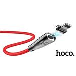 Data kabel HOCO U75 Blaze, magnetický, Lightning, 3A, 1.2m, červená