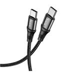 Data kabel HOCO X50 Exquisito, USB-C/USB-C (PD), 5A, 100W, 1m, černá