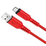 Data kabel HOCO X59 Victory, USB-C, 3A, 1m, červená