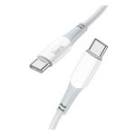 Data kabel HOCO X70 Ferry, USB-C/USB-C (PD), 3A, 60W, 1m, bílá