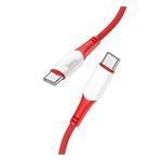 Data kabel HOCO X70 Ferry, USB-C/USB-C (PD), 3A, 60W, 1m, červená