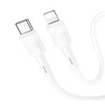 Data kabel HOCO X83 Victory, USB-C/Lightning (PD), PD20W, 1m, bílá