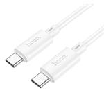 Data kabel HOCO X88 Gratified, USB-C/USB-C (PD), 3A, 60W, 1m, bílá