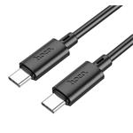 Data kabel HOCO X88 Gratified, USB-C/USB-C (PD), 3A, 60W, 1m, černá
