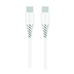 Data kabel SWISSTEN Textile USB-C/USB-C (PD) 5A (100W) 2,5 m, bílá