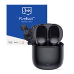 HF, sluchátka Bluetooth 3mk FlowBuds, stereo, nabíjecí pouzdro, černá