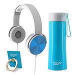 HONOR GIFT BOX White-Blue  - sluchátka, láhev na nápoje, držák na mobil obdoba iRing