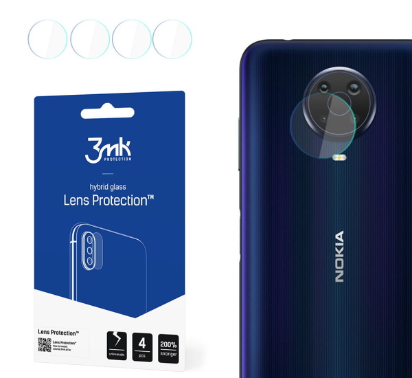 Hybridní sklo 3mk Lens ochrana kamery pro Nokia G20 (4ks)