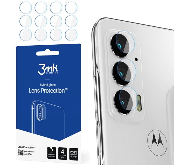 Hybridní sklo 3mk Lens ochrana kamery pro Motorola Edge 20 (4ks)