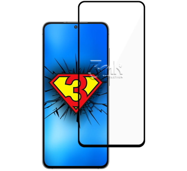 Tvrzené sklo 3mk HardGlass Max Lite pro Samsung Galaxy S21 FE (SM-G990) černá