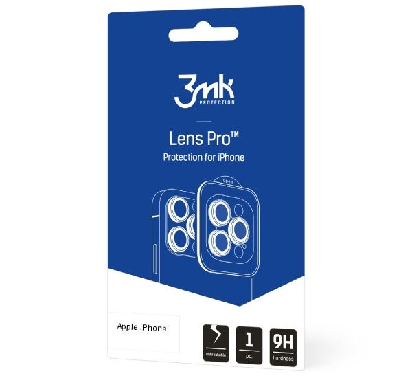 Tvrzené sklo 3mk Lens Pro ochrana kamery pro Apple iPhone 12 Pro Max