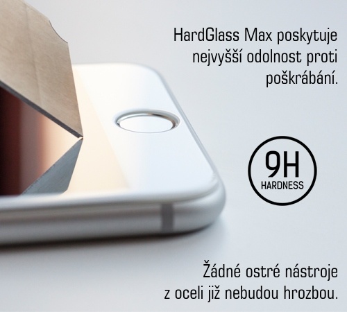 Tvrzené sklo 3mk HardGlass MAX pro Apple iPhone 7 Plus / iPhone 8 Plus, bílá
