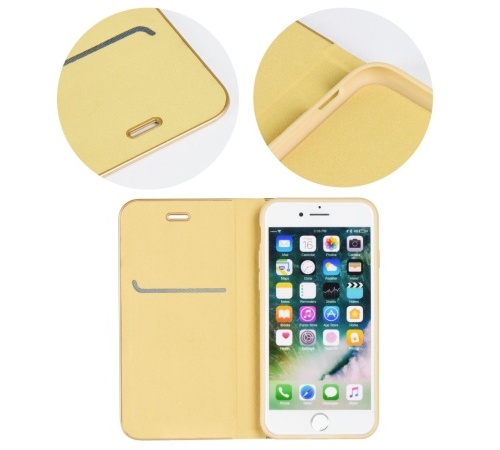Pouzdro Forcell Luna Book pro Apple iPhone 12 mini, zlatá