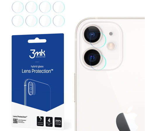 Hybridní sklo 3mk Lens ochrana kamery pro Apple iPhone 12 (4ks)