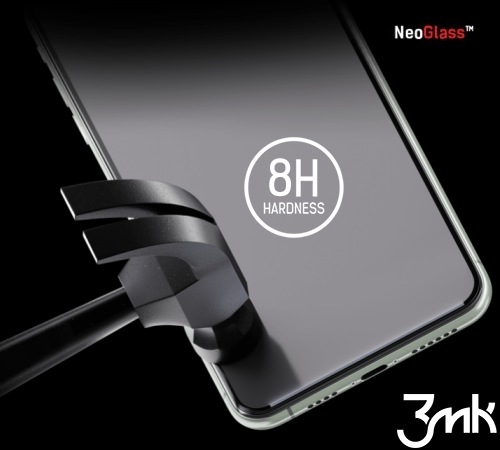 Hybridní sklo 3mk NeoGlass pro Xiaomi Redmi 9A, Redmi 9C, Poco C3, černá