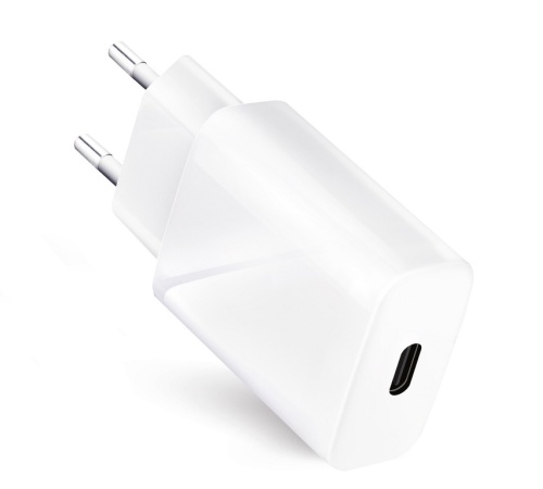 Nabíječka cestovní Forcell USB-C (PD), 20W, QC 4.0, Lightning kabel, bílá