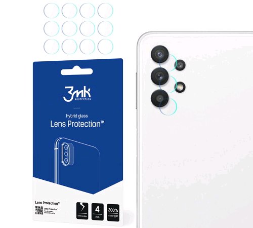 Hybridní sklo 3mk Lens ochrana kamery pro Samsung Galaxy A32 5G (SM-A326) 4ks
