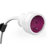 Kabel prodluž. PowerCube POWER EXTENSION, Pink, kabel 3m, 1x zasuvka