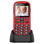myPhone 1019 SENIOR - CPA Halo 19 Senior, červený s nabíjecím stojánkem