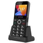myPhone Halo 3 Senior, Black / černý - s nabíjecím stojánkem