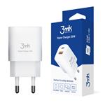Nabíječka cestovní 3mk Hyper Charger 20W, 1x USB-C (PD) / 1x USB, bílá