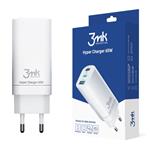 Nabíječka cestovní 3mk Hyper Charger 65W, GaN, 2x USB-C (PD), bílá