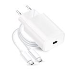 Nabíječka cestovní Forcell USB-C (PD), 25W, QC 4.0, AFC, + USB-C kabel, bílá