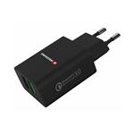 Nabíječka cestovní SWISSTEN 2x USB QUALCOMM 3.0, 23W, černá