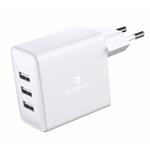 Nabíječka cestovní SWISSTEN 3x USB, 3A 15W, bílá