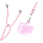 Přívěsek na telefon SWING na krk, rameno s nastavitelnou délkou (max 82cm) světle růžová