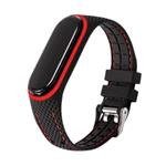 Řemínek náhradní pro Xiaomi Mi Band 5 / 6 / 7  LIFESTYLE, černo-červená