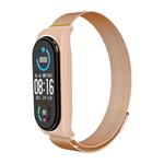 Řemínek náhradní pro Xiaomi Mi Band 5 / 6 / 7  METAL, růžová