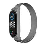 Řemínek náhradní pro Xiaomi Mi Band 5 / 6 / 7  METAL, šedá