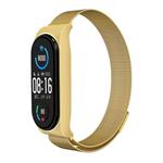 Řemínek náhradní pro Xiaomi Mi Band 5 / 6 / 7  METAL, zlatá