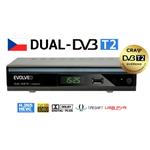 Stolní Set Top Box EVOLVEO Gamma T2,Dual HD (DT-4060) DVB-T2 H.265/HEVC rekordér s USB