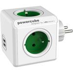 Zásuvka PowerCube ORIGINAL USB, Green, 4 rozbočka, 2x USB