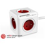 Zásuvka prodluž. PowerCube EXTENDED, Red, 5-ti rozbočka, kabel 1,5m